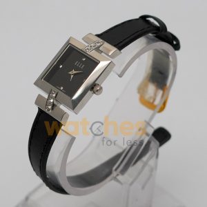Elle Women’s Quartz Black Leather Strap Black Dial 25mm Watch EL20028S01 (Shelf Leftover)