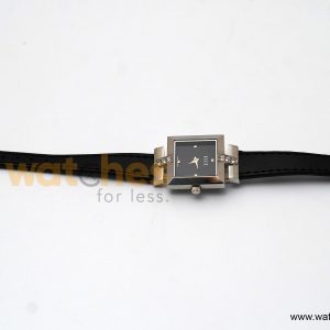 Elle Women’s Quartz Black Leather Strap Black Dial 25mm Watch EL20028S01 (Shelf Leftover)