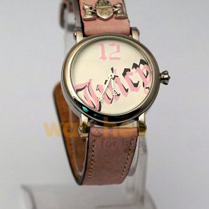 Juicy Couture Women’s Quartz Pink Leather Strap White Dial 36mm Watch 1900324 (Shelf Leftover) - Image 3