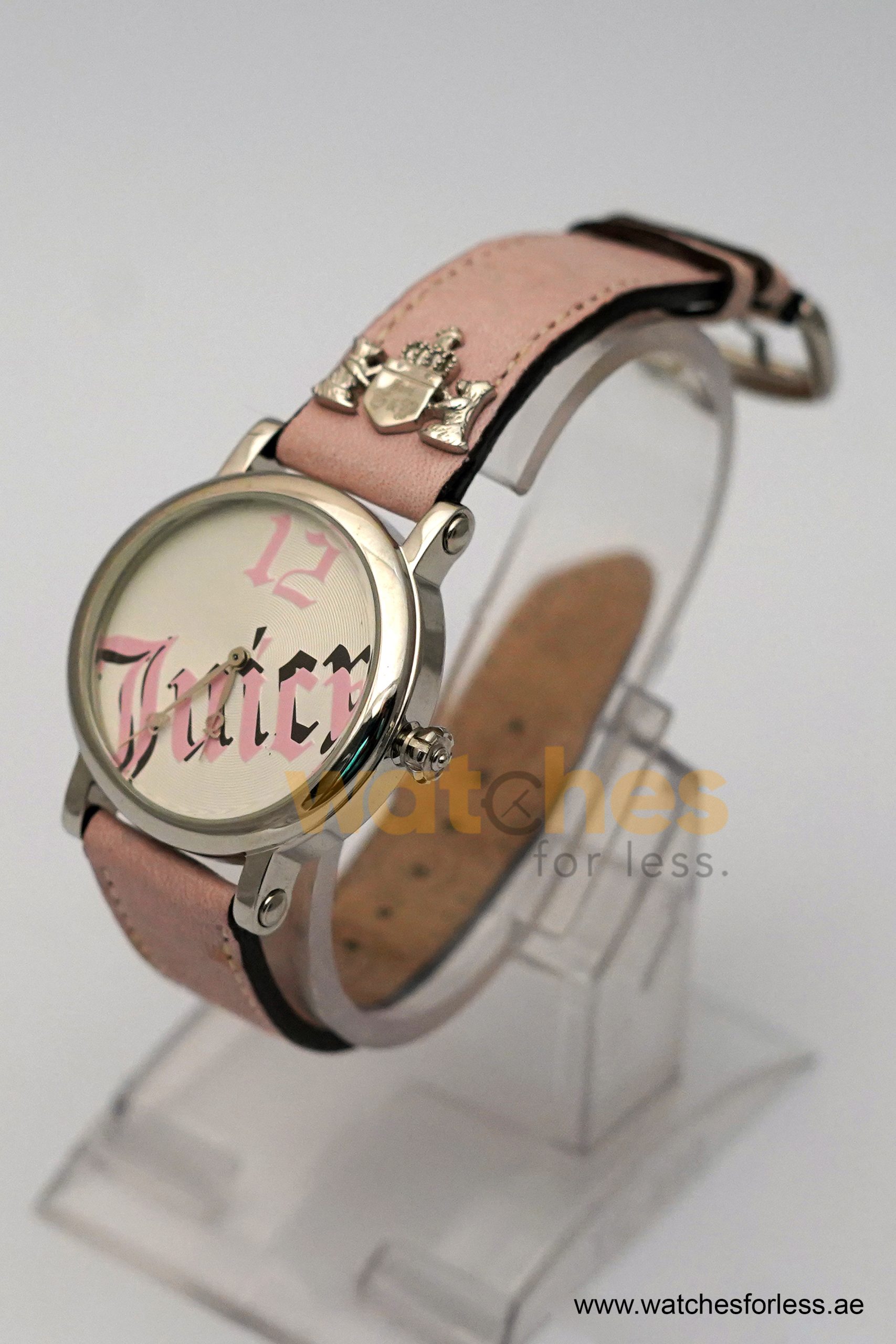 Juicy Couture Women’s Quartz Pink Leather Strap White Dial 36mm Watch 1900324 (Shelf Leftover) - Image 5