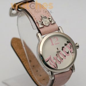 Juicy Couture Women’s Quartz Pink Leather Strap White Dial 36mm Watch 1900324 (Shelf Leftover) - Image 4