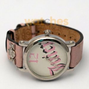 Alternative view of Juicy Couture Women’s Quartz Pink Leather Strap White Dial 36mm Watch 1900324 (Shelf Leftover)