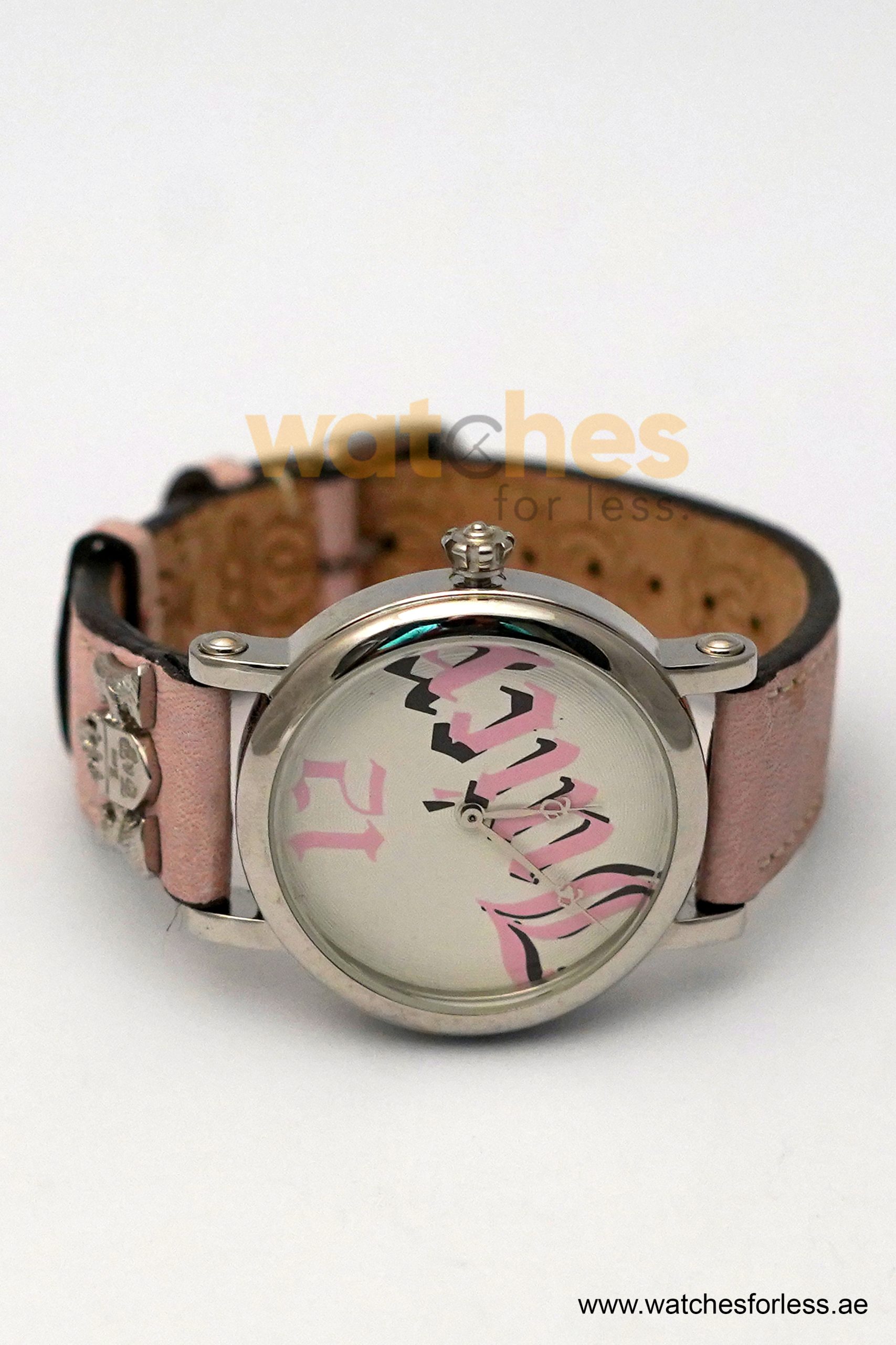 Juicy Couture Women’s Quartz Pink Leather Strap White Dial 36mm Watch 1900324 (Shelf Leftover) - Image 2