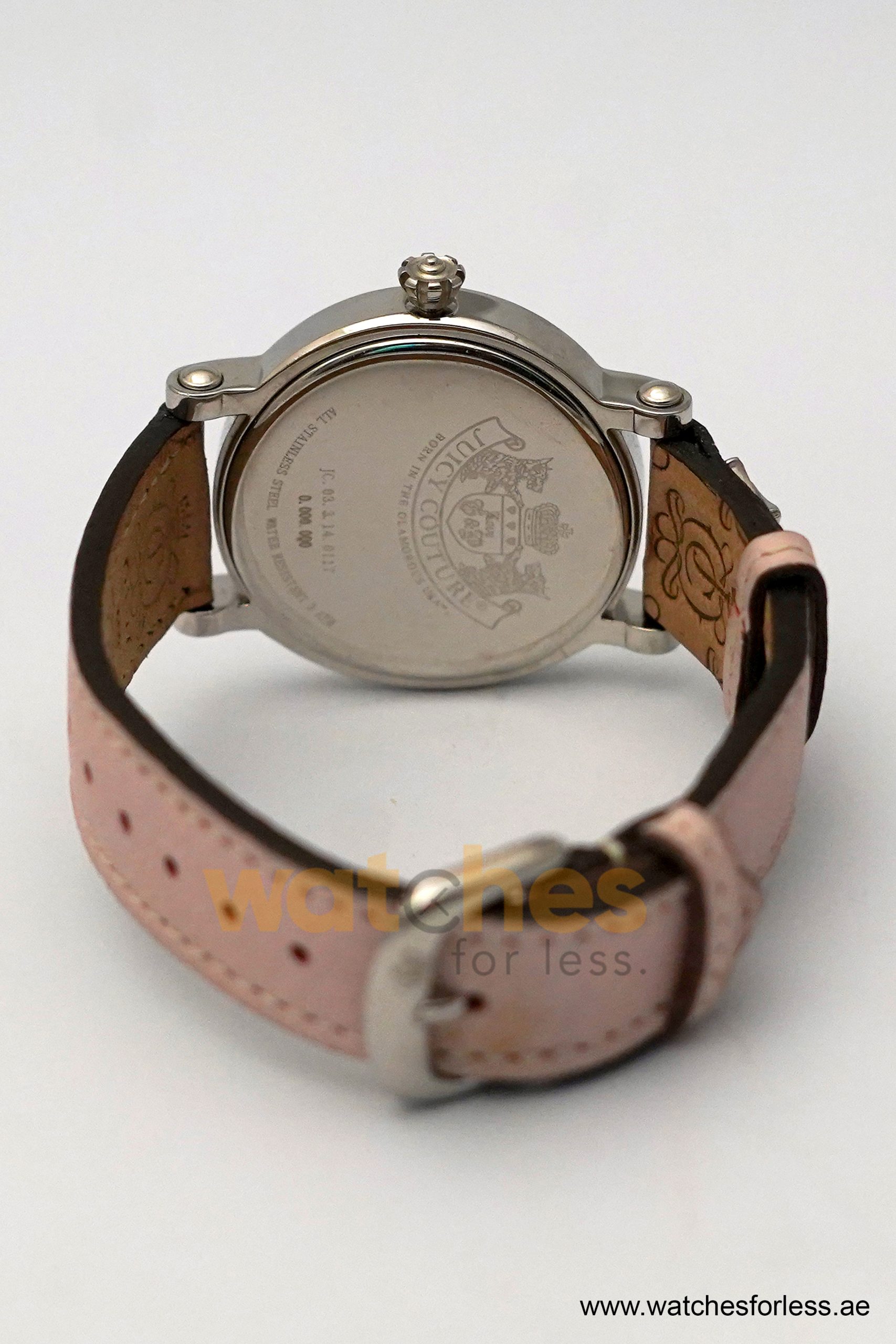 Juicy Couture Women’s Quartz Pink Leather Strap White Dial 36mm Watch 1900324 (Shelf Leftover) - Image 6