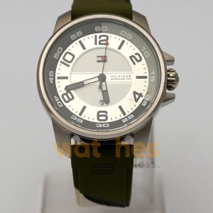 Tommy Hilfiger Men’s Quartz Camouglage Silicone Strap White Dial 46mm Watch 1790714/1 (Shelf Leftover)