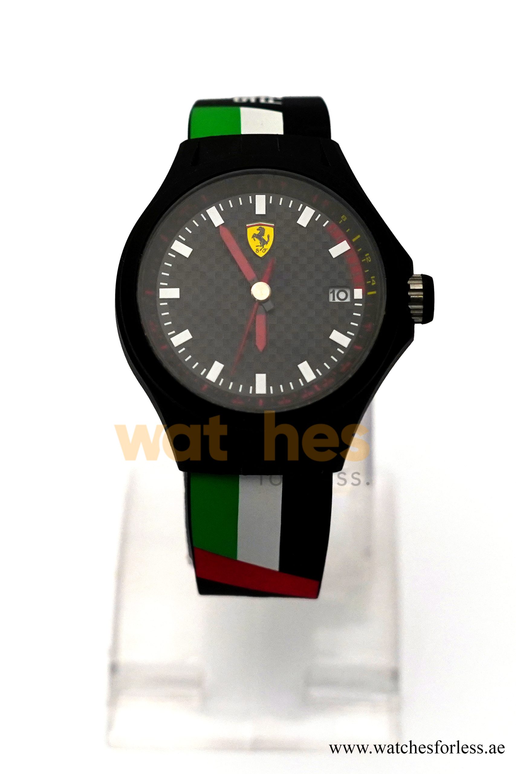 Ferrari Men’s Quartz Black Silicone Strap Black Dial 44mm Watch 0830131 (Shelf Leftover) - Image 2