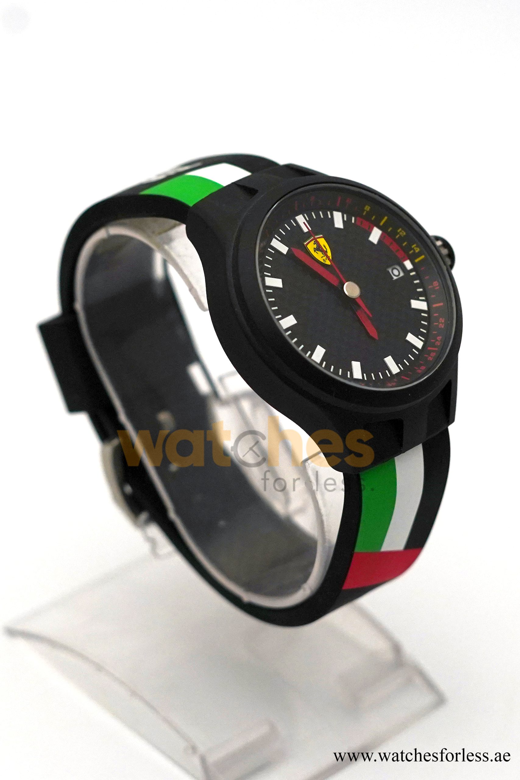 Ferrari Men’s Quartz Black Silicone Strap Black Dial 44mm Watch 0830131 (Shelf Leftover) - Image 4