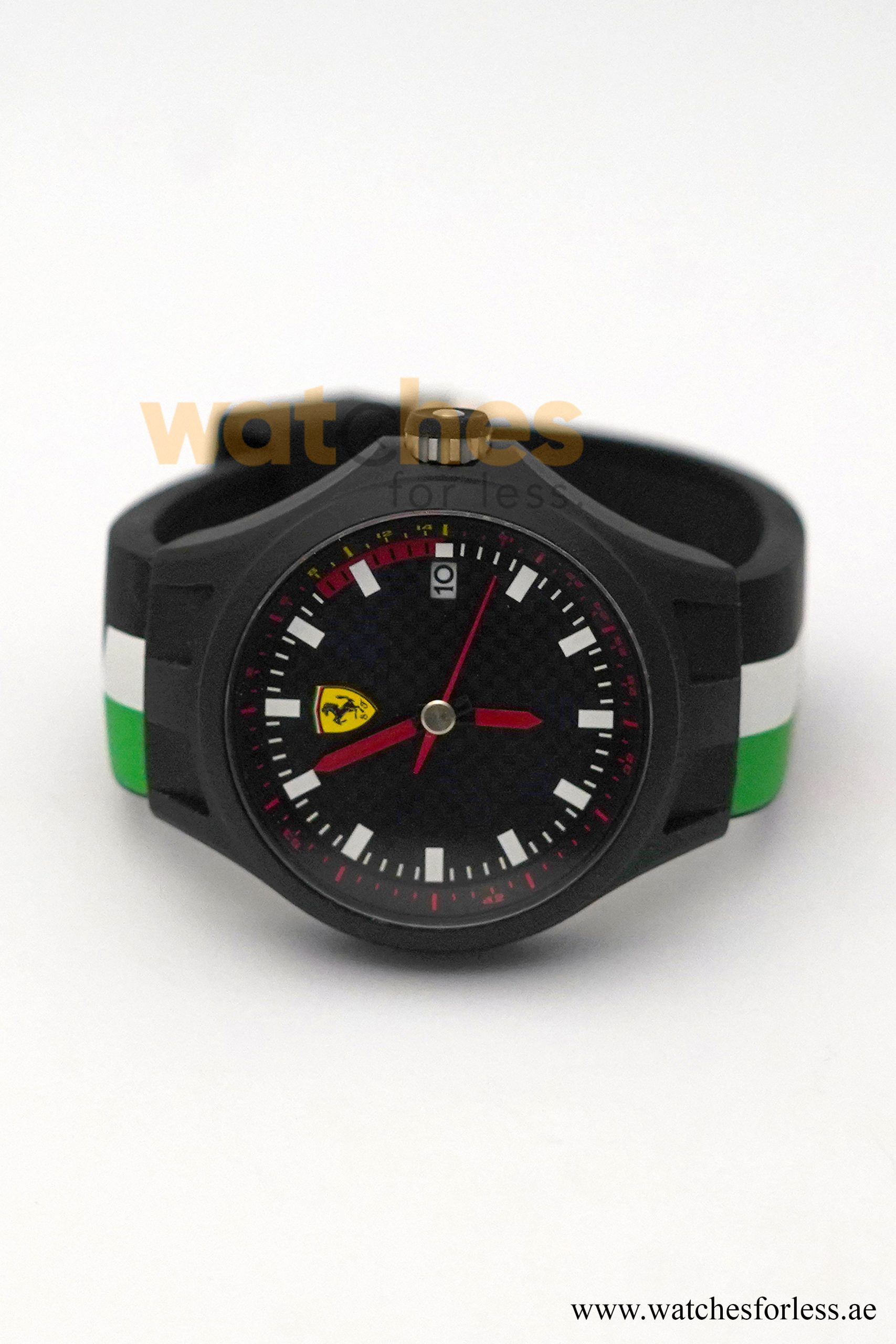 Ferrari Men’s Quartz Black Silicone Strap Black Dial 44mm Watch 0830131 (Shelf Leftover) - Image 3