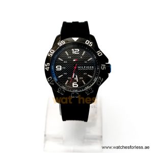Tommy Hilfiger Men’s Quartz Black Silicone Strap Black Dial 46mm Watch 1790983/1