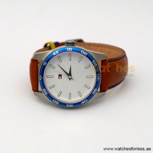 Alternative view of Tommy Hilfiger Men’s Quartz Brown Leather Strap White Dial 42mm Watch 1790928/3 (Shelf Leftover)