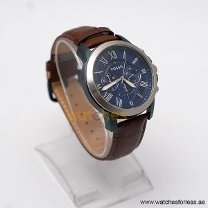 Alternative view of Fossil Men’s Quartz Chronograph Brown Leather Strap Blue Dial 44mm Watch FS5151/1 (Shelf Leftover)