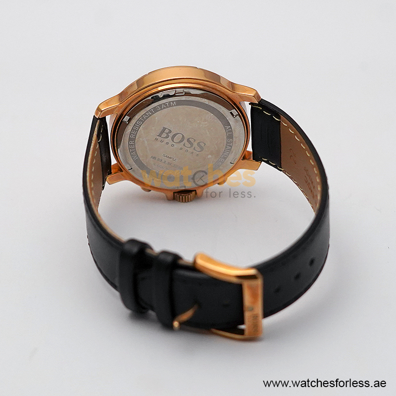 Hugo Boss Men’s Quartz Black Leather Strap White Dial 43mm Watch 1502214/1 (Shelf Leftover) - Image 6