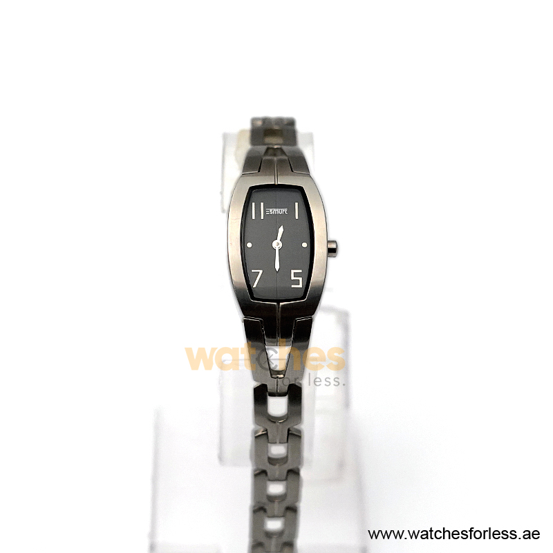 Esmurt Women’s Quartz Silver Stainless Steel Black Dial 20mm Watch SL3035 (Shelf Leftover)