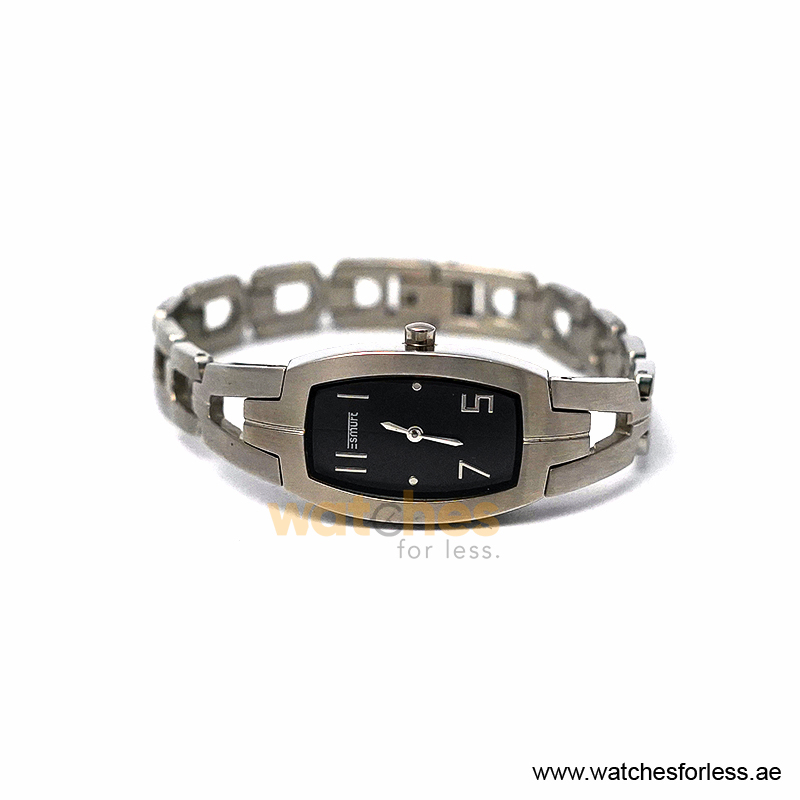 Esmurt Women’s Quartz Silver Stainless Steel Black Dial 20mm Watch SL3035 (Shelf Leftover) - Image 2
