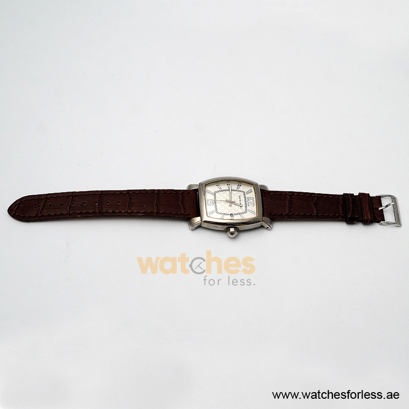 Pierre Cardin Men’s Quartz Dark Brown Leather Strap White Dial 36mm Watch PC10028/W2 (Shelf Leftover) - Image 3
