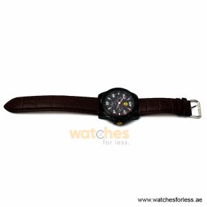 Alternative view of Ferrari Men’s Quartz Dark Brown Leather Strap Black Dial 46mm Watch 830029/3 (Shelf Leftover)