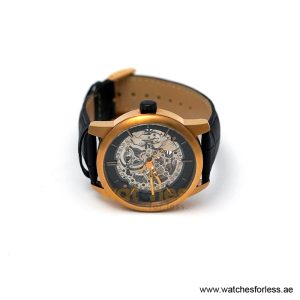 Alternative view of Kenneth Cole Men’s Automatic Black Leather Strap Black Skeleton Dial 44mm Watch 10030789/1 (Shelf Leftover)