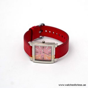 Alternative view of Elle Women’s Quartz Red Leather Strap Light Pink Dial 32mm Watch 20027S03C/3 (Shelf Leftover)