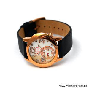 Alternative view of Elle Women’s Quartz Black Leather Strap Mother Of Pearl Dial 40mm Watch EL20049S046N/1 (Shelf Leftover)