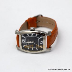 Alternative view of Pierre Cardin Men’s Quartz Orange Leather Strap Black Dial 36mm Watch PC10028/BB3 (Shelf Leftover)
