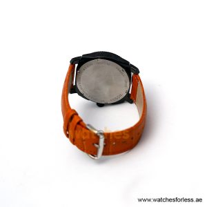 Fossil Men’s Quartz Orange Leather Strap Black Dial 45mm Watch FS4552/4 (Shelf Leftover) - Image 6