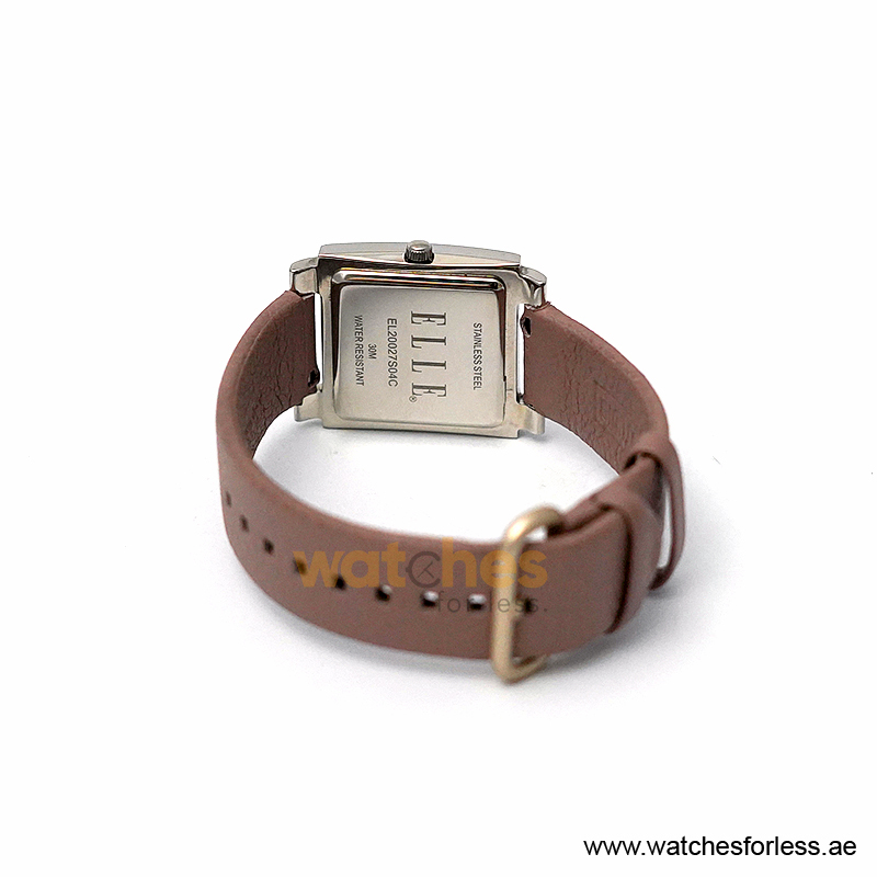 Elle Women’s Quartz Lavender Purple Leather Strap Pink Dial 32mm Watch 20027S04C/1 (Shelf Leftover) - Image 6