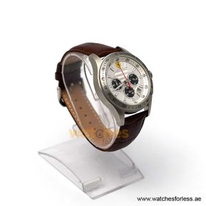 Ferrari Men’s Quartz Brown Strap White Dial 44mm Watch 830039/3 (Shelf Leftover) - Image 5