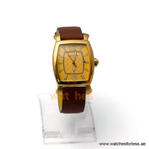 About this product Product Identifiers BRAND, SELLER, OR COLLECTION NAME Pierre Cardin MODEL NUMBER PC10028/G15 (After Market Strap) PART NUMBER PC10028/G15 ITEM SHAPE Rectangle DISPLAY TYPE Analog CLASP Tang Buckle CASE MATERIAL Stainless Steel CASE DIAMETER 36 millimeters CASE THICKNESS 13 millimeters BAND MATERIAL Leather Strap BAND SIZE Men’s Standard BANDWIDTH 20 millimeters BAND COLOR Brown DIAL COLOR Gold BEZEL MATERIAL Stainless Steel BEZEL FUNCTION Stationary CALENDAR Date MOVEMENT Quartz