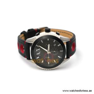 Alternative view of Armani Exchange Men’s Quartz Black Leather Strap Kai Green Dial 47mm Watch AX1225/7 (Shelf Leftover)