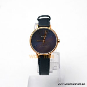 Lorus by Seiko Women’s Quartz Navy Blue Leather Strap Blue Dial 36mm Watch RG214NX9/1 (Shelf Leftover)