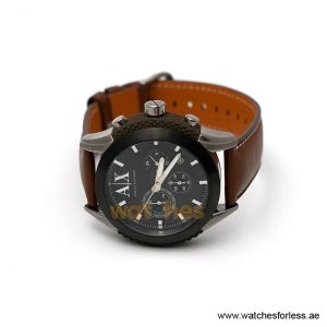 Alternative view of Armani Exchange Men’s Quartz Brown Leather Strap Black Dial 47mm Watch AX2164/2 (Shelf Leftover)