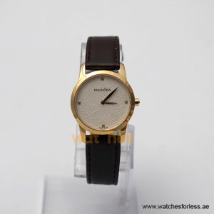 Pandora Women’s Quartz Swiss Made Brown Leather Strap White Dial 30mm Watch 811037LS/3 (Shelf Leftover)