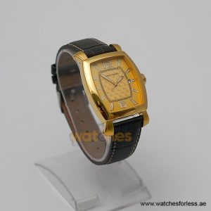Pierre Cardin Men’s Quartz Charcoal Leather Strap Gold Dial 36mm Watch PC10028/G13 (Shelf Leftover) - Image 4
