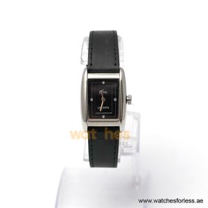 Lacoste Women’s Quartz Black Leather Strap Black Dial 24mm Watch 2000643/1 (Shelf Leftover)