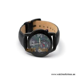 Alternative view of Elle Women’s Quartz Black Leather Strap Black Mother Of Pearl Dial 40mm Watch EL20049S05N (Shelf Leftover)