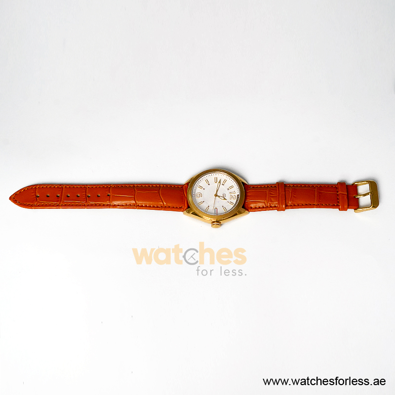 Tommy Hilfiger Women’s Quartz Orange Leather Strap White 40mm Watch 1781368-1 (Shelf Leftover) - Image 5
