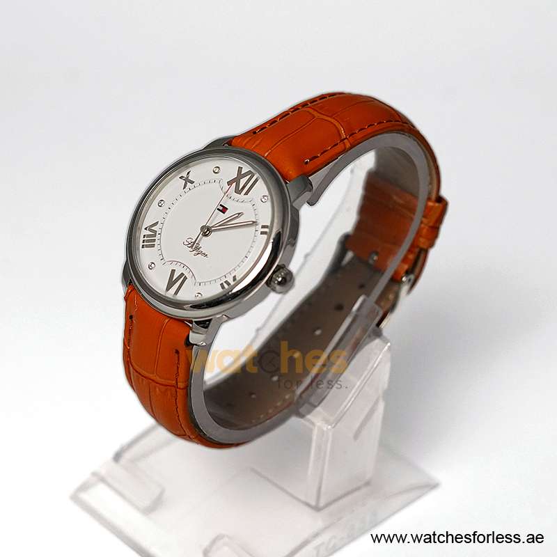Tommy Hilfiger Women’s Quartz Orange Leather Strap White Dial 36mm Watch 1781016 (Shelf Leftover) - Image 2