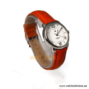 Tommy Hilfiger Women’s Quartz Orange Leather Strap White Dial 36mm Watch 1781016 (Shelf Leftover) - Image 3