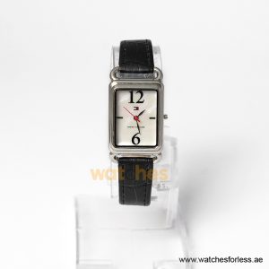Tommy Hilfiger Women’s Quartz Black Leather Strap White Dial 22mm Watch 1780887 (Shelf Leftover)