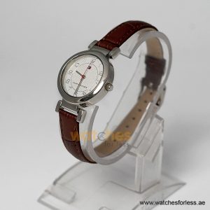 Alternative view of Tommy Hilfiger Women’s Quartz Dark Brown Leather Strap White Dial 28mm Watch 1780720 (Shelf Leftover)