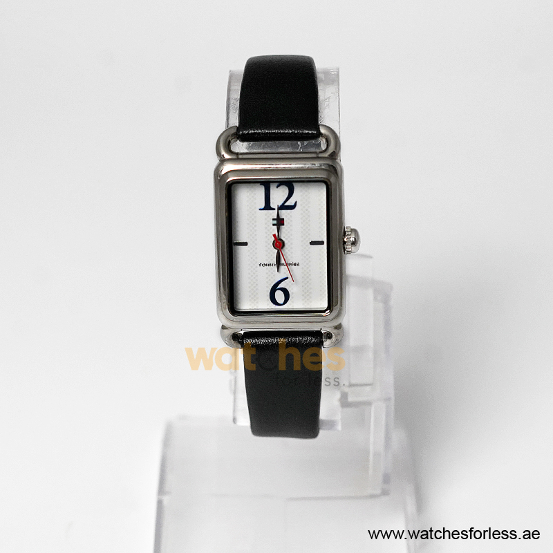 Tommy Hilfiger Women’s Quartz Black Leather Strap White Dial 22mm Watch 1780886/1 (Shelf Leftover)