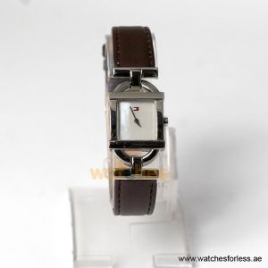 Tommy Hilfiger Women’s Quartz Brown Leather Strap Mother Of Pearl Dial 22mm Watch 1780332-3 (Shelf Leftover)