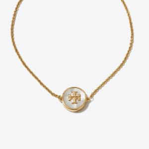 Alternative view of TORY BURCH Women’s Kira Enamel Chain Bracelet In Tory Gold & Mother Of Pearl TB3569-1