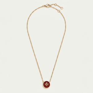 Tory Burch Women’s T Logo Circular Enamel Charm Necklace TB98756-3