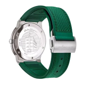 Alternative view of Ferragamo Men’s Swiss Made Quartz Green Hybrid Strap Green Dial 42mm Watch SFDT00519 (Without Tag)
