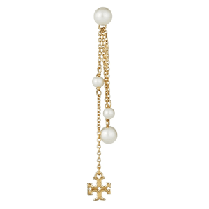 Alternative view of Tory Burch Women’s Kira Imitation Pearl Linear Drop Gold Tone Earrings TB96351