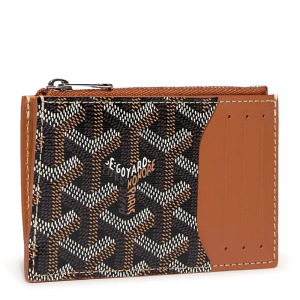 GOYARD Unisex Bourbon Cover Wallet Black & Tan BOURBOPMLTY01CL03P