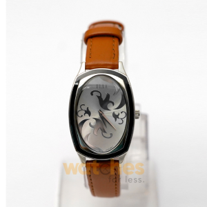 Elle Women’s Quartz Camel Brown Leather Strap Silver Dial 28mm Watch EL20005S04C (Shelf Leftover)