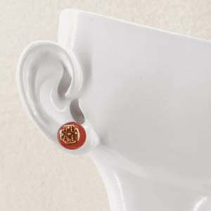 Alternative view of Tory Burch Women’s Kira Pearl Stud Earrings Red OS TB2896