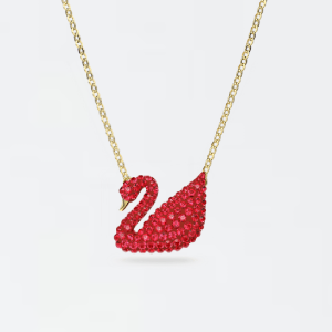 SWAROVSKI ICONIC SWAN NECKLACE RED GOLD-PLATED 5465400